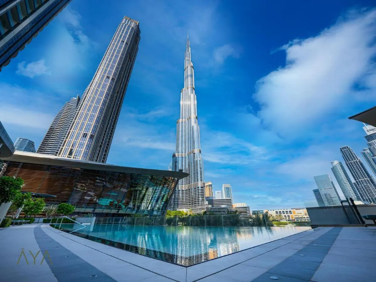 두바이 Downtown Luxe 1Br Steps From Burj Khalifa & Opera 아파트
